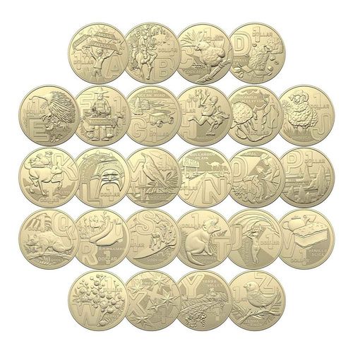 $1 2022 Great Coin Hunt Set of 26 Lightly Circulated AUS ONE DOLLAR Coin