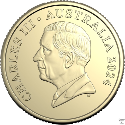 $1 2024 MOR King Charles 3 Effigy Lightly Circulated AUS ONE DOLLAR Coin III