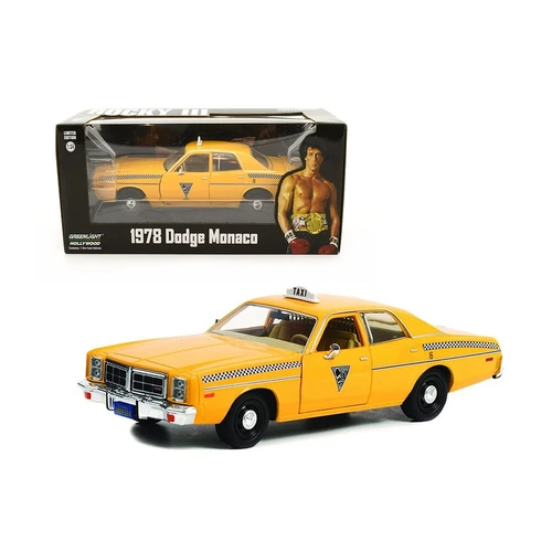 Greenlight Licensed 1:24 Scale Dodge Monaco City Cab Co. rocky 1978 Diecast Model Car