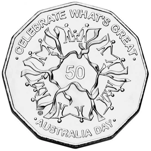 2010 Fifty Cent 50c Coin CIRC - Australia Day Celebrate What's Great  circulated