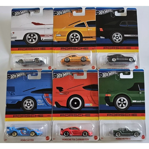 Hot Wheels 2024 Porsche Collection - Full set of 6 with chase