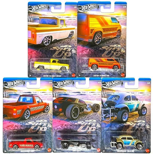 1:64 Hot Wheels 2025 Silver Series Surf ´S Up Set 5 Pcs. GDG44-977M VW, Dodge,