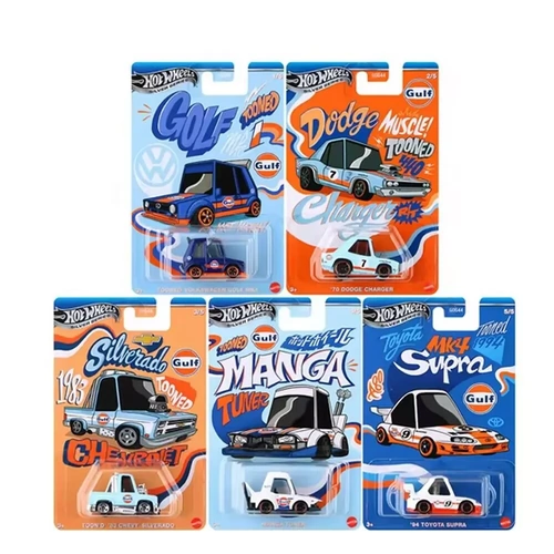 Hot Wheels 1:64 Themed Automotive Asst 2025 Mix 1 GULF TOONED Complete Set 1-5