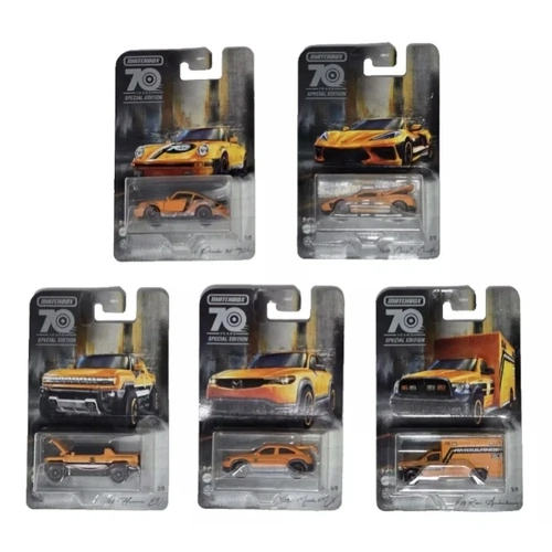 2023 Matchbox 70th Anniversary Moving Parts Special Edition Complete 5 Car Set