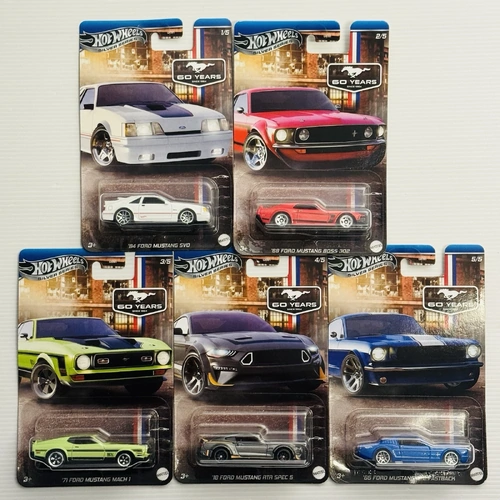 Hot Wheels - Silver Series - 60 Years Ford Mustang - Full Set