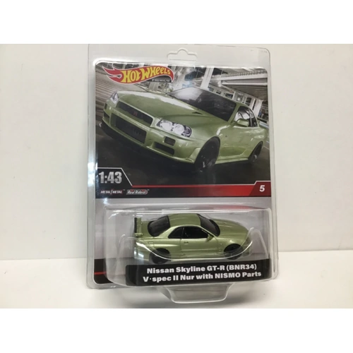 2024 HOT WHEELS PREMIUM 1:43 #5 - NISSAN SKYLINE GT-R (BNR34) V Spec II Nur R34