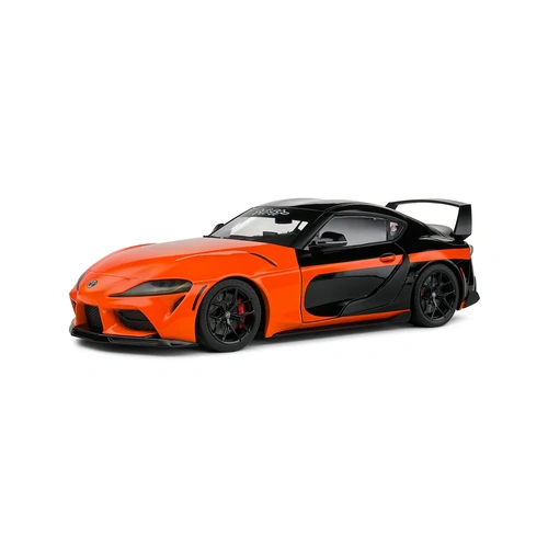 1:18 2024 Toyota GR Supra (A90) -- Orange/Black Streetfighter -- Solido