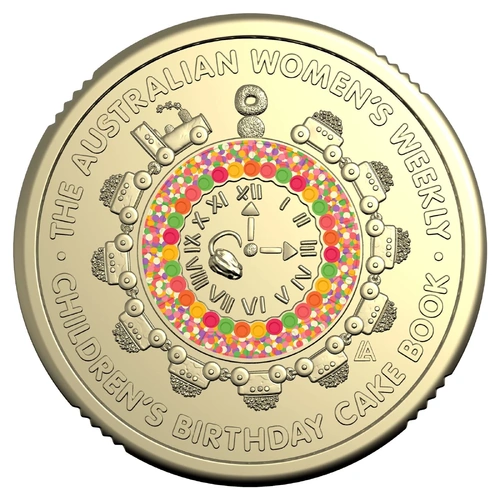 UNC 2025 $2 Australian Women’s Weekly Birthday Cake Book $2 Coloured Coin