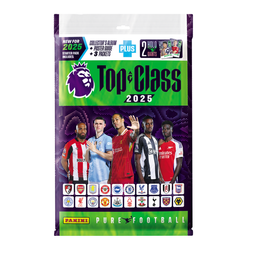 Panini EPL Top Class Pure Football 2025 Soccer Trading Cards - Starter Pack
