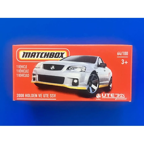 2021 Matchbox Power Grabs WHITE 2008 HOLDEN COMMODORE VE SSV V8 UTE