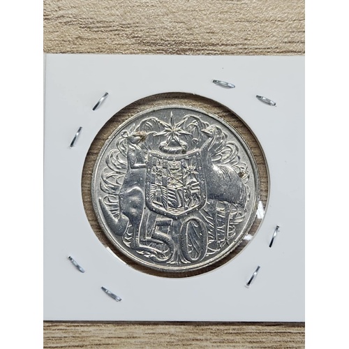 1966 Round 50c UNCIRCULATED Coin - 80% Silver Collectable in 2x2 australia