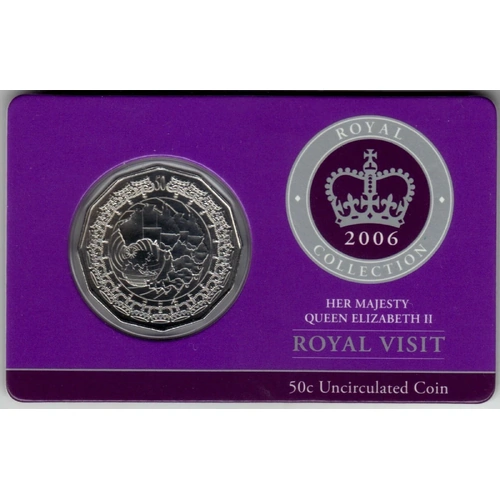 2006 50c CuNi UNC coin - Royal Visit Queen Elizabeth II