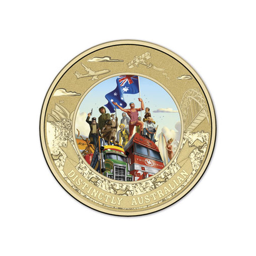 2015 $5 Coloured Frosted Uncirculated Coin Distinctly Australian