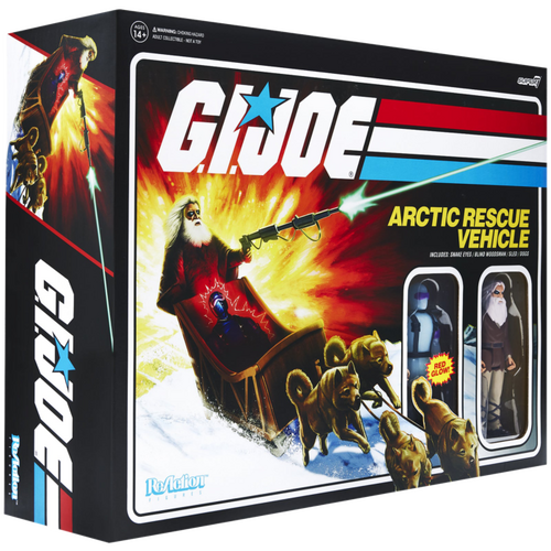 G.I. Joe - Snake Eyes & Blind Woodsman Arctic Rescue ReAction 3.75” Action Figure & Vehicle Playset
