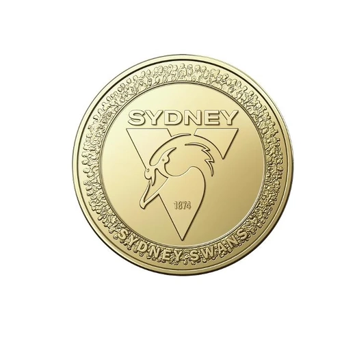 2023 Australia $1 One Dollar AFL Coin -SYDNEY SWANS UNC Uncirculated