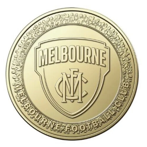 Australian 2023 One Dollar $1 AFL Coin UNC - MELBOURNE DEMONS Uncirculated