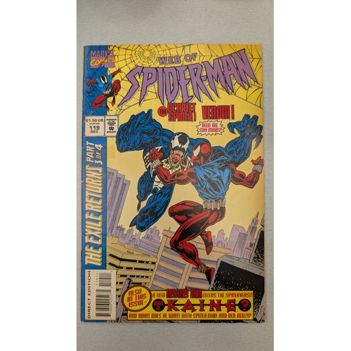 Marvel Comics Web of Spider-Man #119 Average Condition