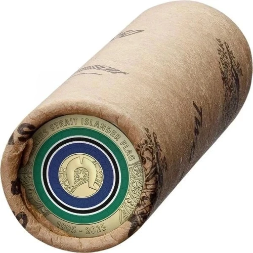 2025 AUSTRALIA $2 TORRES STRAIT ISLANDER FLAG PREMIUM H/T RAM MINT COIN ROLL