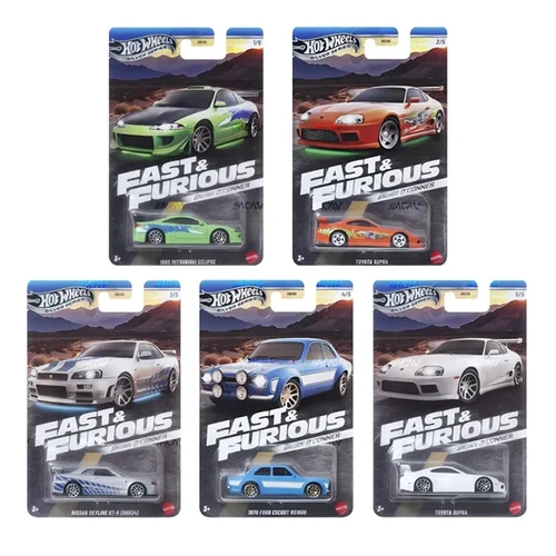 Hot Wheels Fast and Furious - Brian O'Conner Set of 5 Cars