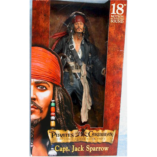 Reel Toys 18" Johnny Depp Jack Sparrow - Motion Activated Figure NECA