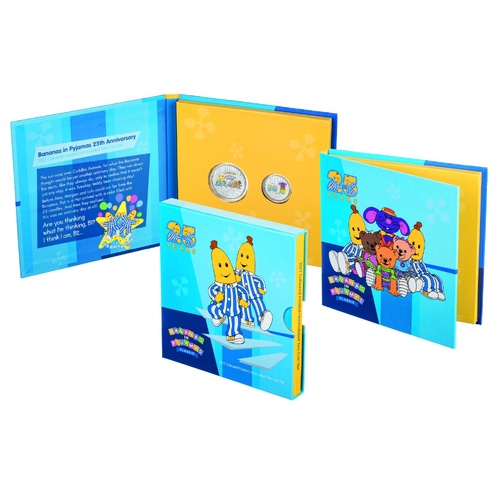 2017 Bananas in Pyjamas - 20c $ 5c coin Coloured Frosted Uncirculated Two Coin Set