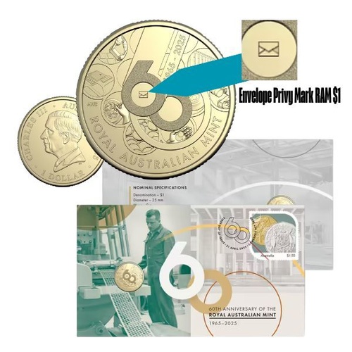 2025 $1 Royal Australian Mint 60th Anniversary PNC Limited to 6,500
