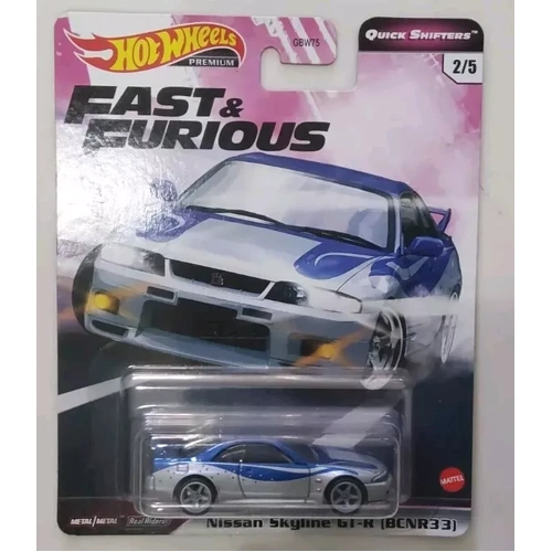 Hot Wheels premium  Fast & Furious Nissan Skyline GT-R (BCNR33) -Quick Shifters