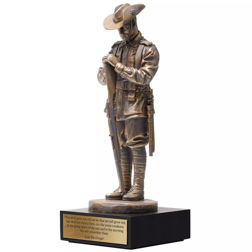 ANZAC Remembrance Day, Last Post Audio Figurine Poppy Remembrance