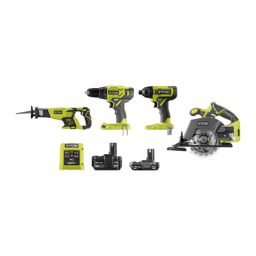 Ryobi 18V ONE+ 4-Piece Kit  I/N: 0638501