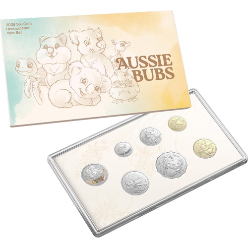 2026 Aussie Baby Animals Six Coin UNC Year Set