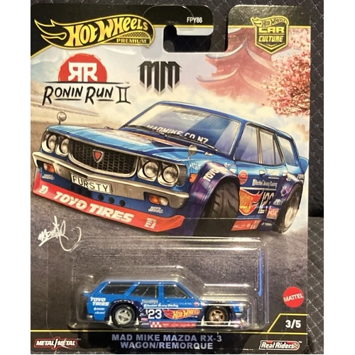 2025 HOT WHEELS RONIN RUN 2 MAD MIKE MAZDA RX-3 WAGON CAR CULTURE PREMIUM