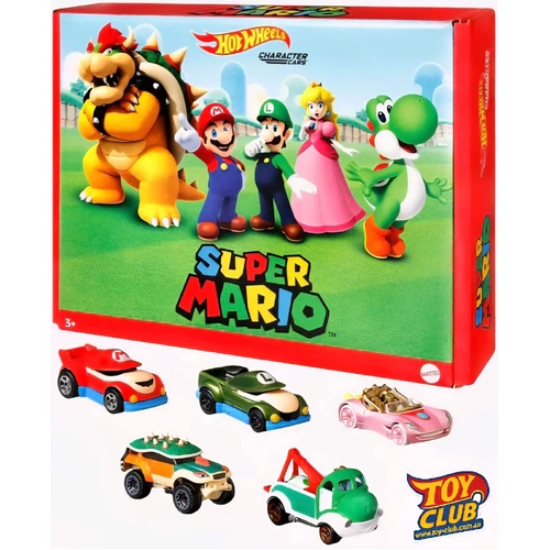 Hot Wheels Super Mario Character cars 5 pack
