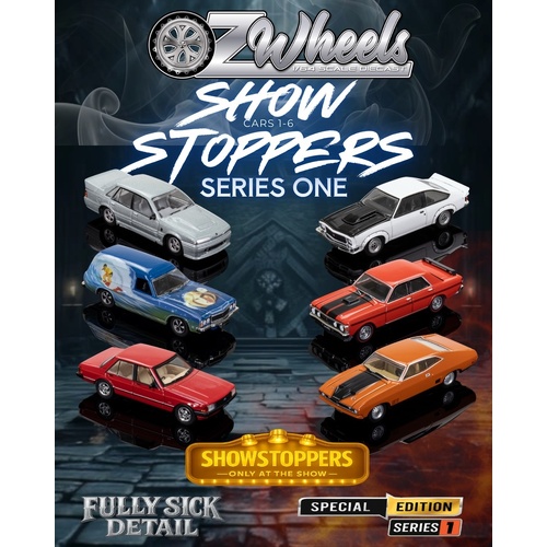 Oz wheels Show Stoppers (7 cars total) full set of 6 cars plus  Police Car