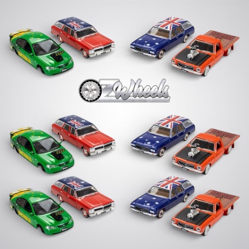 1:64 Scale (OZWheels Sealed case/box Unopened Packaging) FSD Australian Themed Series x 12 Single