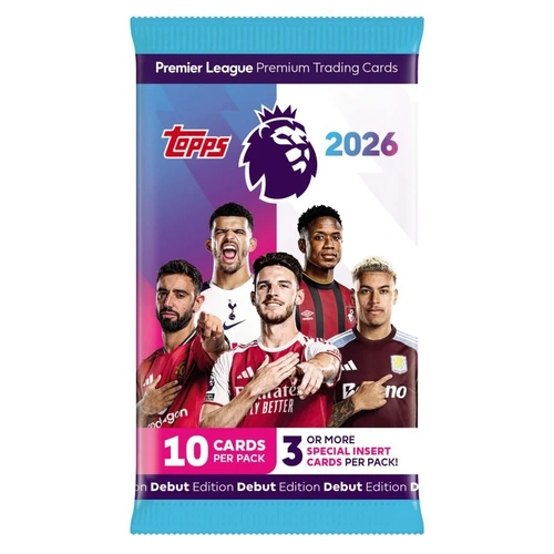Topps 2026 Premier League Trading Cards Booster Packet of 10 cards