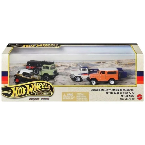 2026 Hot Wheels Premium Set a Horizon Hauler Toyota Land Cruiser Jeep FC Meyers