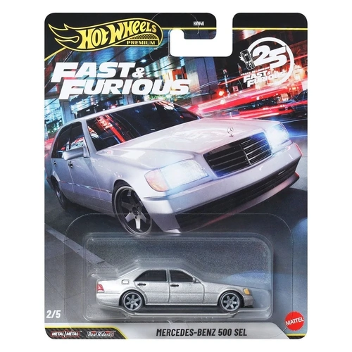 Hot Wheels Premium Fast and Furious 25 Years Mercedes-Benz 500 SEL Diecast Vehic