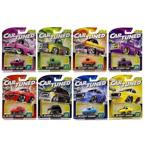 Car Tuned 1:64 Series 1 Hobby Assortment 2024 set of 8 Inc '57 Chev Camaro C10 +