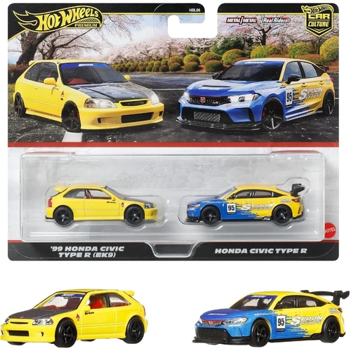 Hot Wheels Premium CC Twin Pack 2025 Spoon Honda Civic Type R & EK9