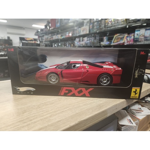 1:18 Ferrari FXX Evoluzione -- Red w/White Stripes -- Hot Wheels Elite N2056
