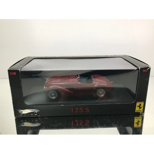HOTWHEELS ELITE L2977 FERRARI 125S SPIDER 1947 -DARK RED 1:18