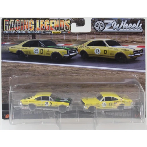 1:64 Bathurst Twin Set - #13D 1968 Winner & #25D Holden HK Monaro -- Oz Wheels FSD
