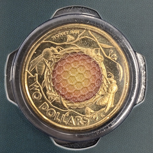 $2 2023 Honey Bee 35th Anniversary NEW Un-Circulated Coloured AUS TWO DOLLAR Coin