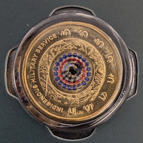 $2 2023 Indigenous Military 35th Anniversary NEW Un-Circulated Coloured AUS TWO DOLLAR Coin