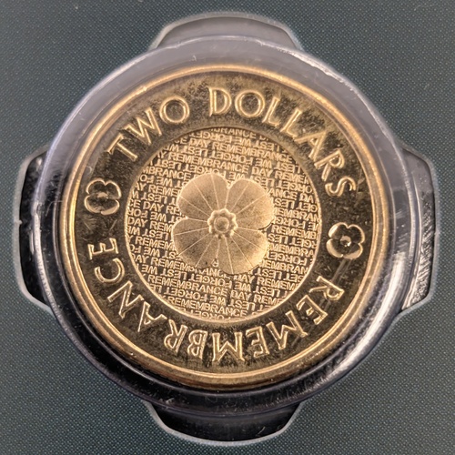 $2 2023 Gold Remembrance 35th Anniversary NEW Un-Circulated Coloured AUS TWO DOLLAR Coin