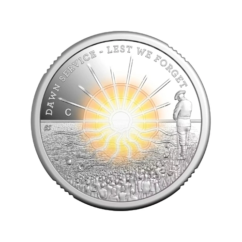 2026 $2 SILVER PROOF - Dawn Service 'C' Mintmark Coloured Silver Proof Coin