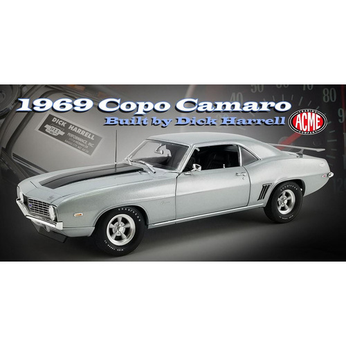 1:18 1969 Chevrolet COPO Camaro -- Cortez Silver -- ACME