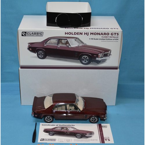 1:18 Holden HJ Monaro GTS Coupe -- Claret Metallic -- Classic Carlectables