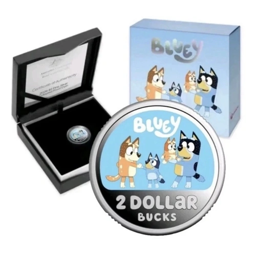 2026 $2 Bluey Coloured Silver Proof Coin –Limited 12,000 Low Mintage