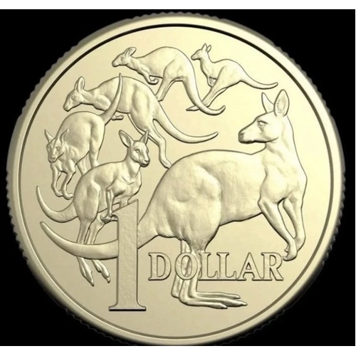 2026 $1 Coin Mob Of 6 Roos Unc 2 x 2 flip from ram bag